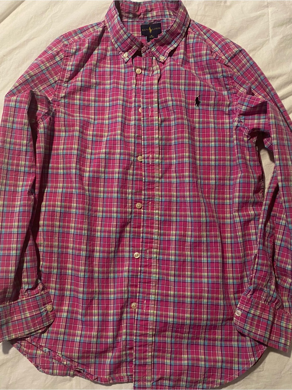 Ralph Lauren Pink Plaid Button-Down Shirt